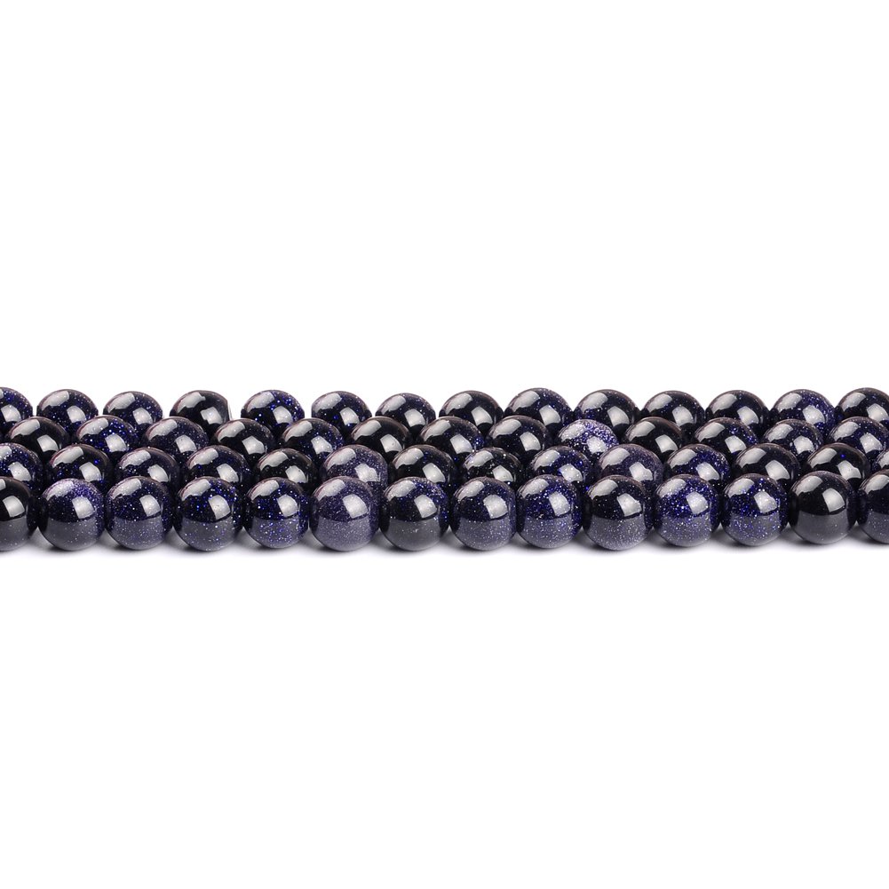 6mm Round Blue Sand Jasper Stone Beads - 60pcs Strand for DIY Jewelry Making, Bracelets, Necklaces & Craft Projects - Natural Gemstone Beads for Boho, Handmade & Healing Jewelry Designs