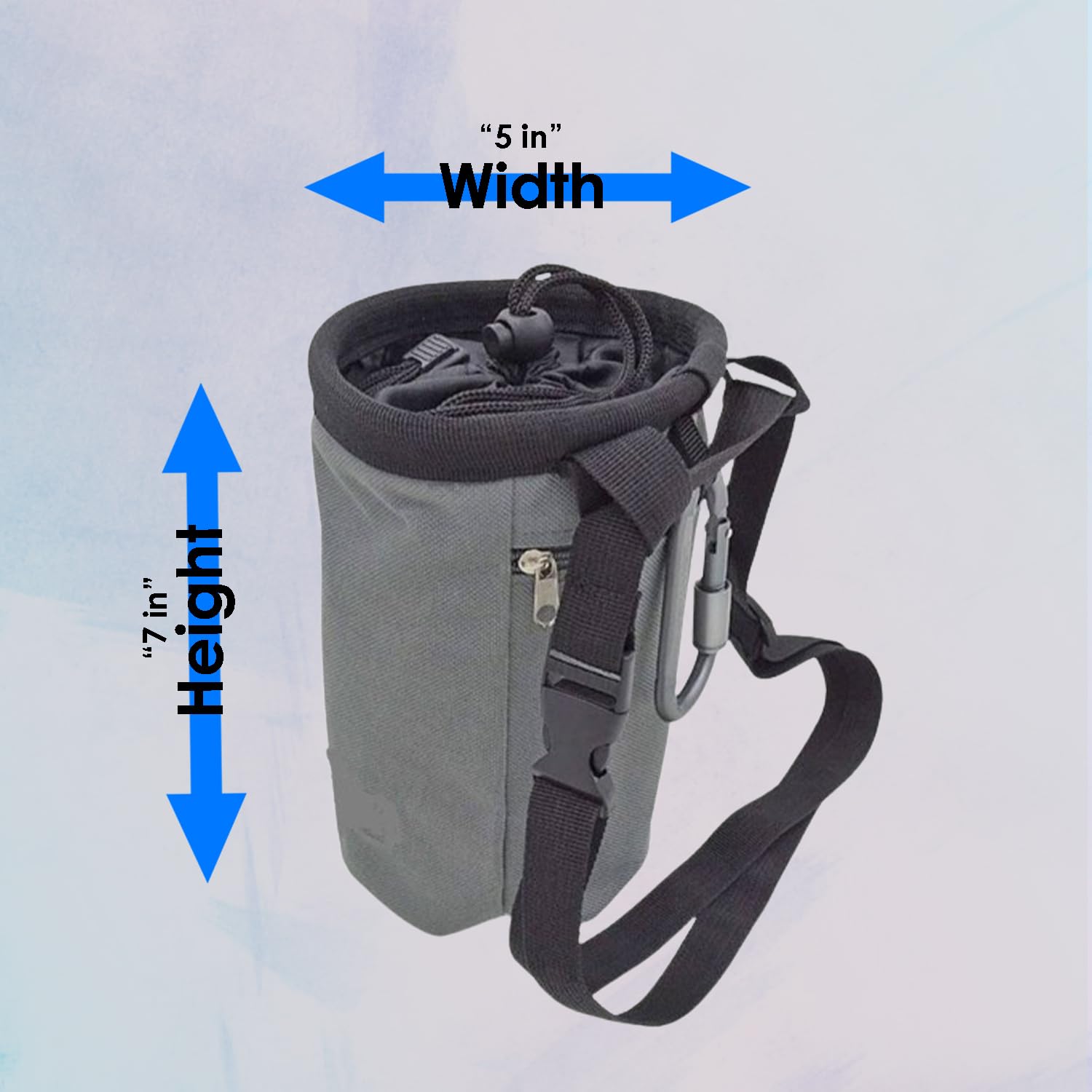 Premium Chalk Bag for Rock Climbing - Adjustable Belt, Quick-Clip & Zippered Pocket - Ideal for Bouldering, Gym Training & Outdoor Climbing Adventures