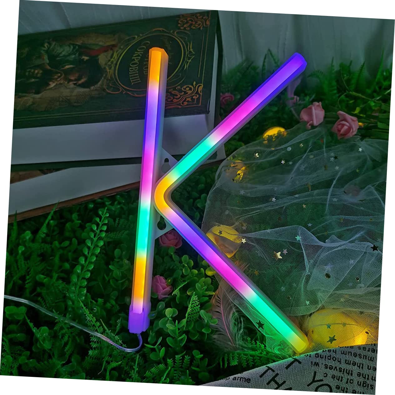 Jojofuny Neon LED Light Decor - Custom English Letters Wall & Ceiling Lamp for Bedroom, Game Room, Bar - Cool Night Light for Teens, Adults, Boys & Girls