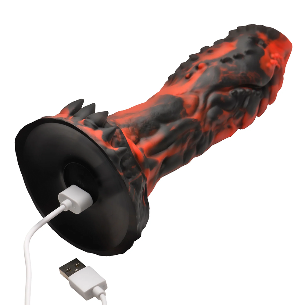 Creature Cock Inferno Rippled Vibrating Remote Control Dildo - Powerful Adult Toy for Couples & Solo Play, Perfect for Spicing Up Bedroom Fun & Long Distance Relationships