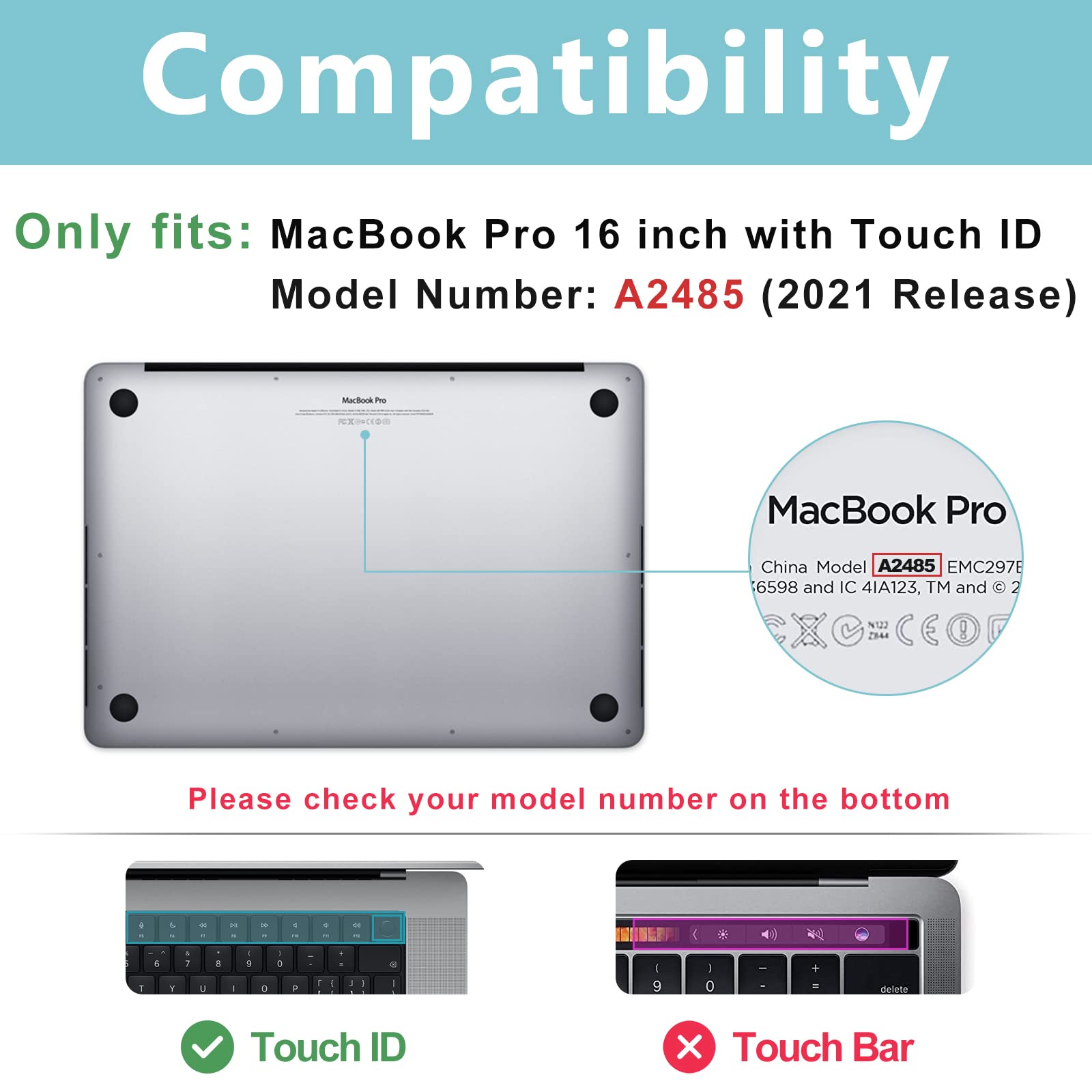ProCase Hard Shell Protective Case for MacBook Pro 16 Inch (2021-2023) - Shockproof & Scratch Resistant Cover with Keyboard Cover - Perfect for Travel, Office & School Use