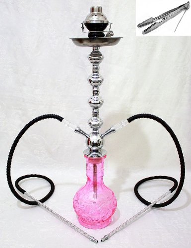 2 Hose Glass Hookah - Tobacco & Nicotine Free Water Pipe for Smooth Smoking | Premium Shisha Stem with Cool Design | Perfect for Parties, Relaxation & Social Gatherings
