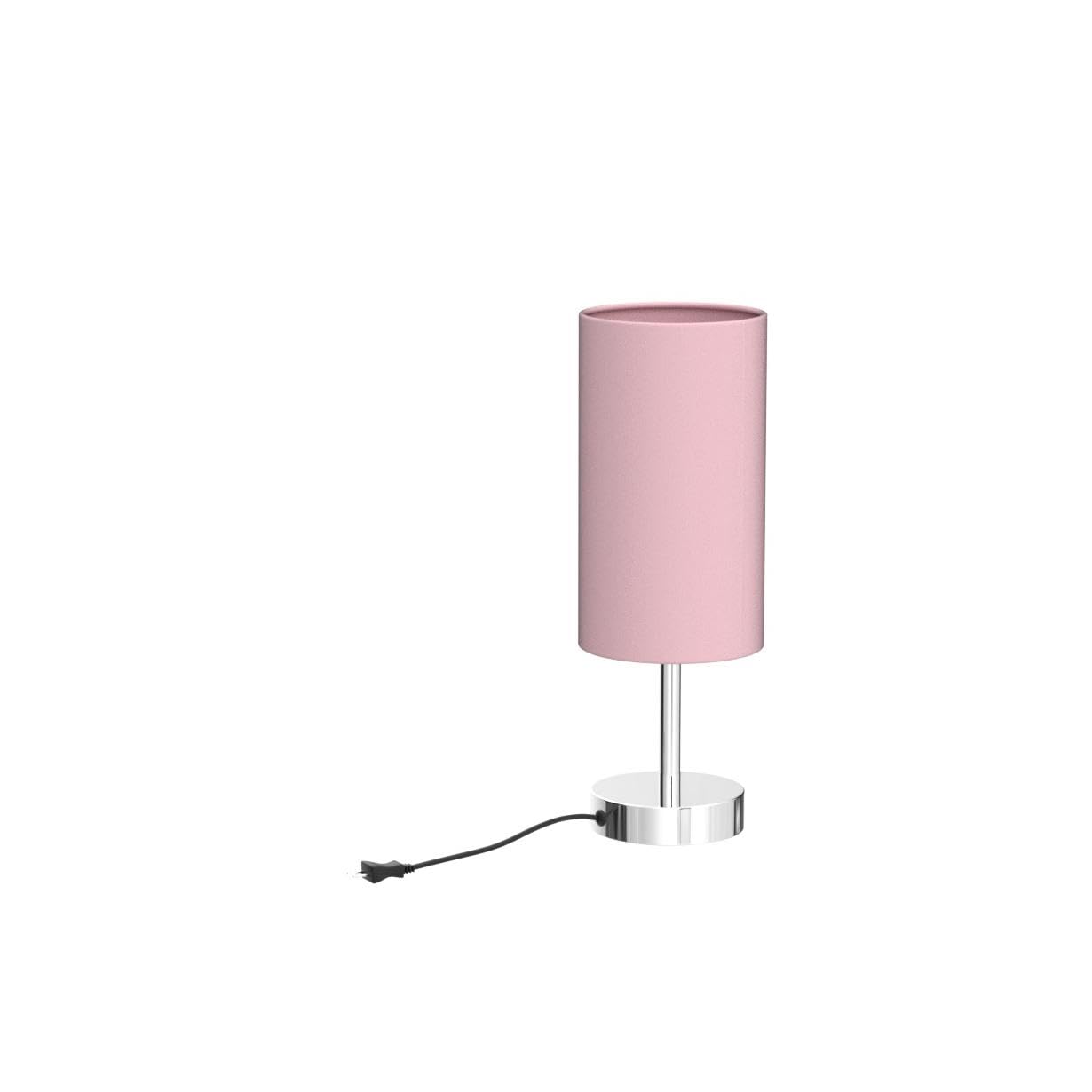 Yarra-Decor 3-Way Dimmable Touch Control Bedside Lamp with USB Port - Round Pink Fabric Shade Nightstand Lamp for Bedroom, Living Room, Dorm & Home Office (LED Bulb Included) | Perfect for Reading, Working & Creating Cozy Atmosphere