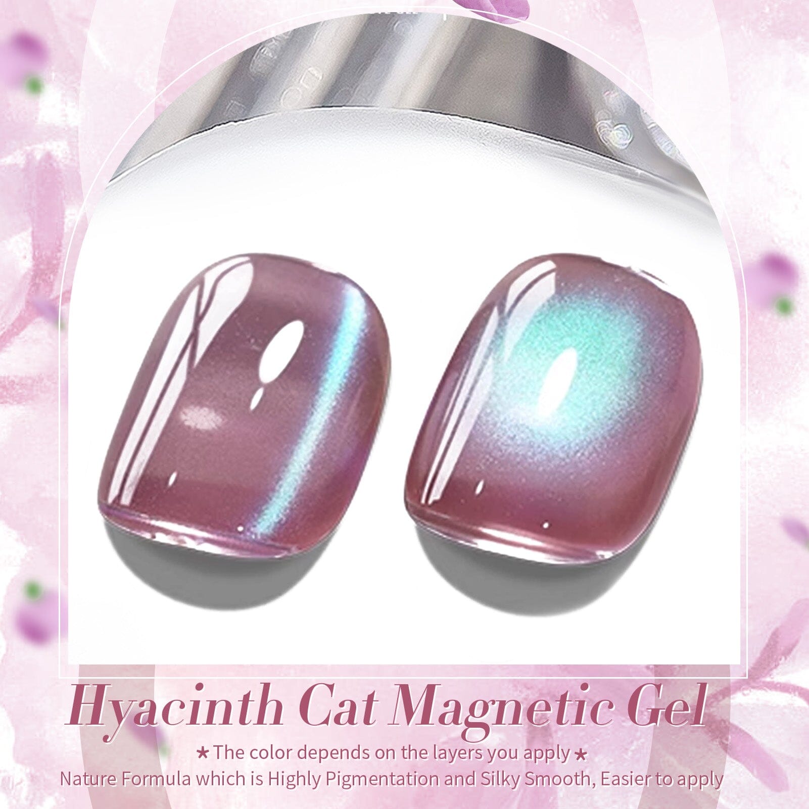 MY46 Hyacinth Cat Magnetic Gel Polish - 15ml Long-Lasting Nail Polish for Professional Salon & Home Manicure - Perfect for Nail Art, Special Occasions & DIY Nail Designs