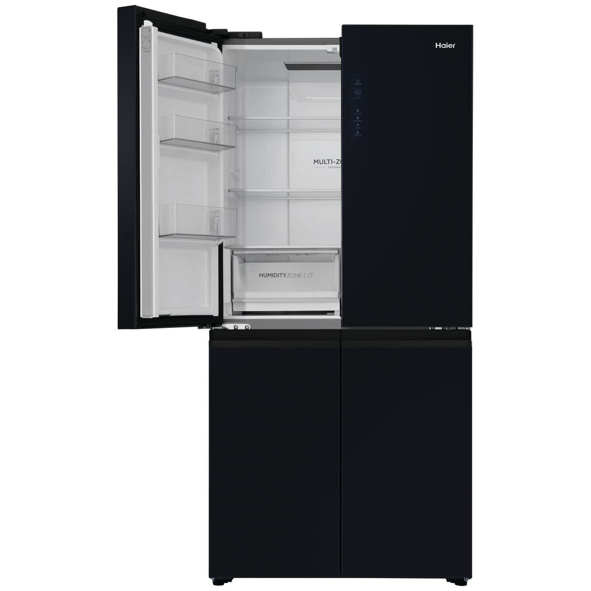 Haier 463L Quad Door Refrigerator - Black Stainless Steel HRF530YC | Energy Efficient French Door Fridge with Spacious Interior for Large Families & Entertaining