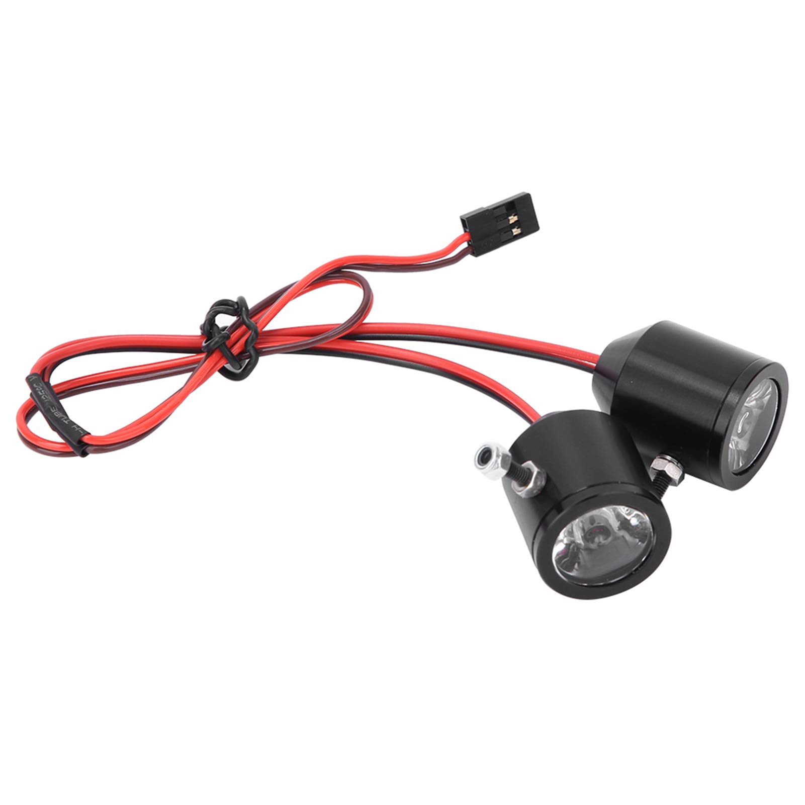 3W RC Car Headlights & Spotlights Kit - Portable LED Searchlight for RC Models - Direct Fit Black (12 Pack) - Perfect for Night Racing & Off-Road Adventures