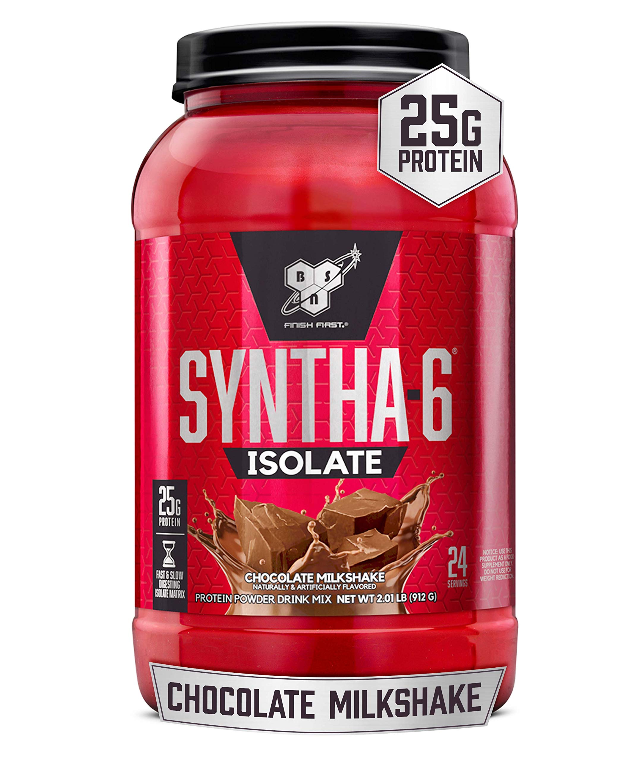 BSN SYNTHA-6 Isolate Protein Powder - Chocolate Milkshake Flavor with Whey Protein Isolate & Milk Protein Isolate | 24 Servings for Post-Workout Recovery & Muscle Growth | Ideal for Gym, Fitness & Bodybuilding