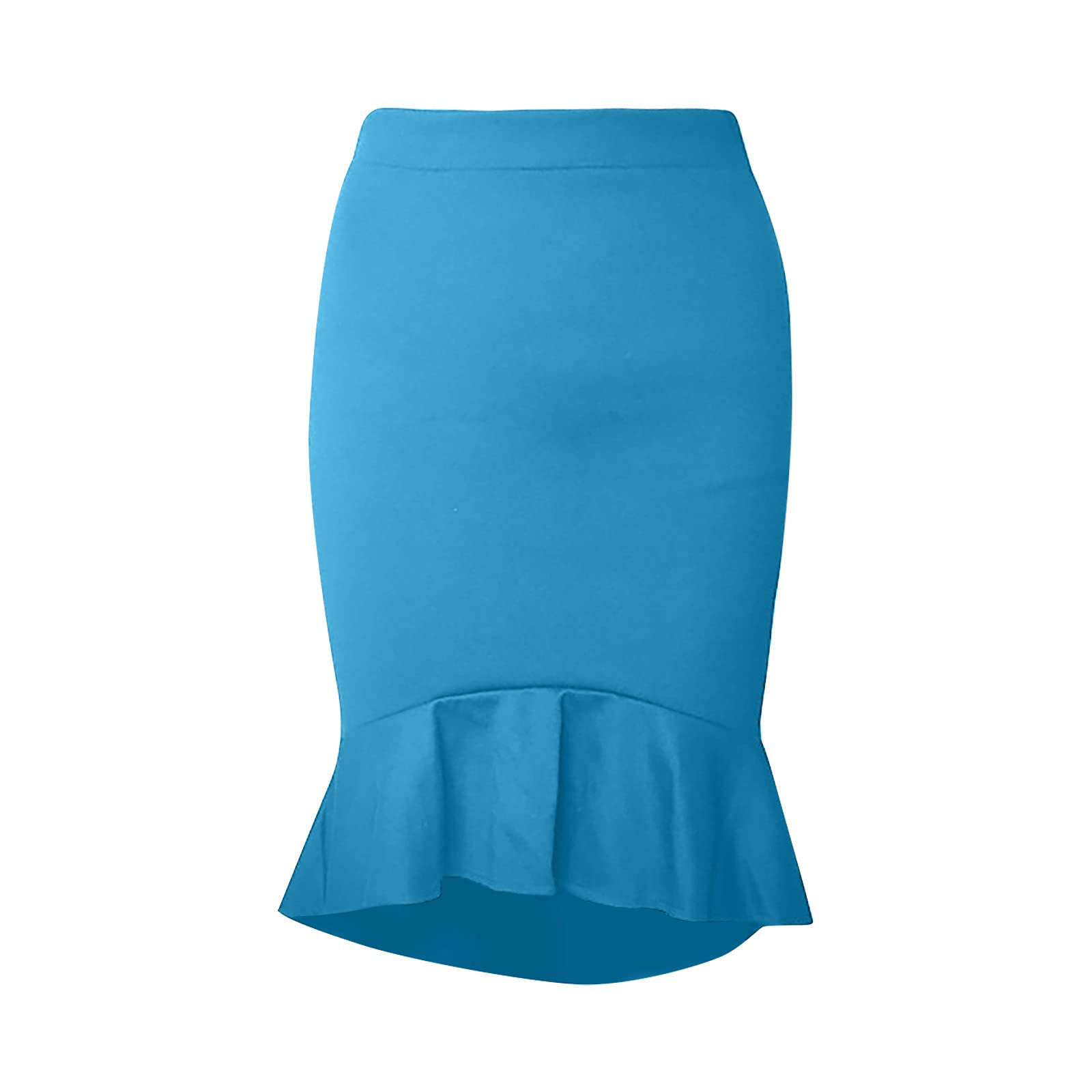 Women's High Waist Midi Skirt - Casual Athletic Wrap Skirt with Drawstring & Pockets - Solid Color Stretchy Comfortable Skirt for Yoga, Running, Travel & Everyday Wear