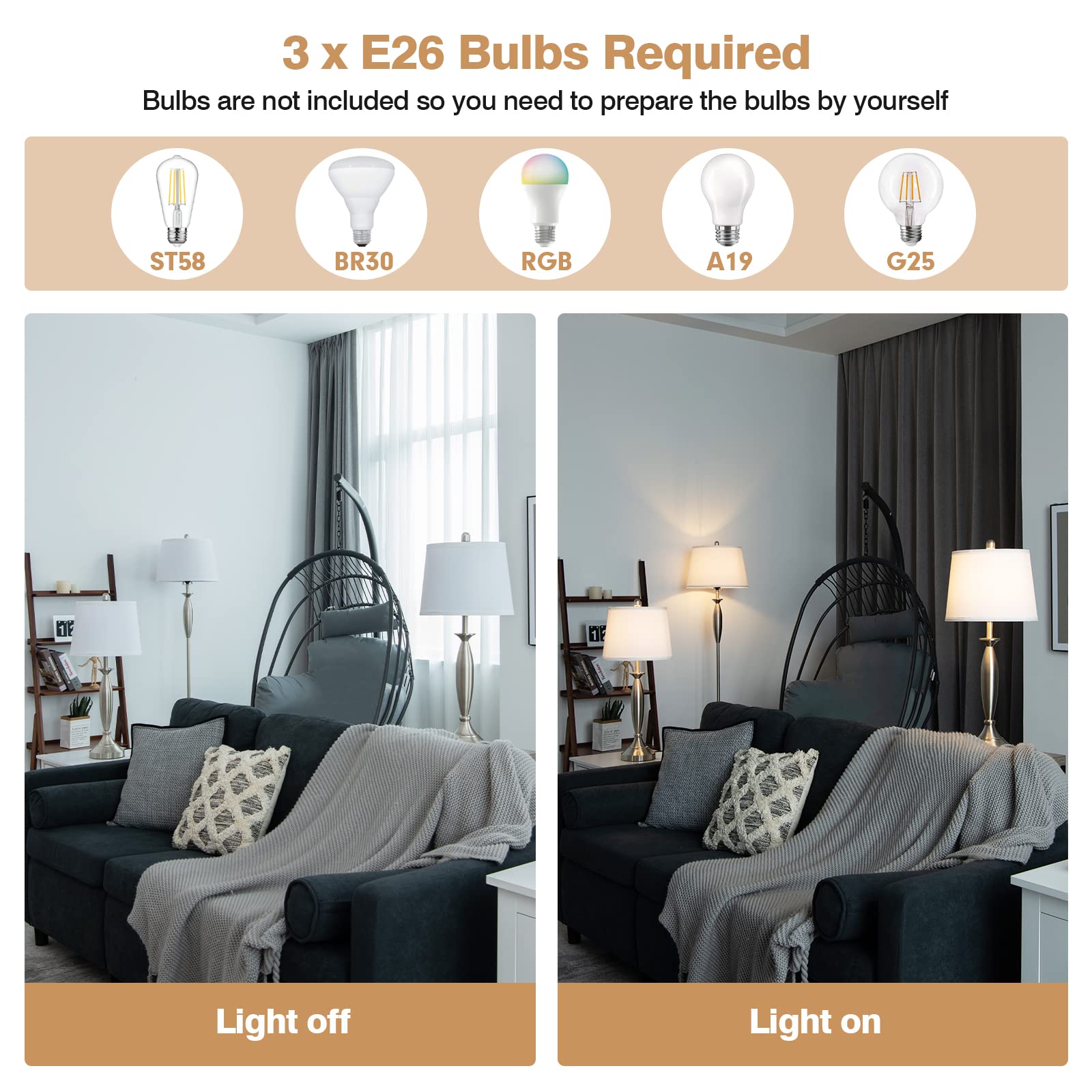 Tangkula 3-Piece Modern Lighting Set - 2 Table Lamps & 1 Floor Lamp with Weighted Base & Eye-Protecting Shade | E26 Bulb Compatible (Nickel Finish) | Perfect for Bedroom, Living Room, Study & Home Office Decor