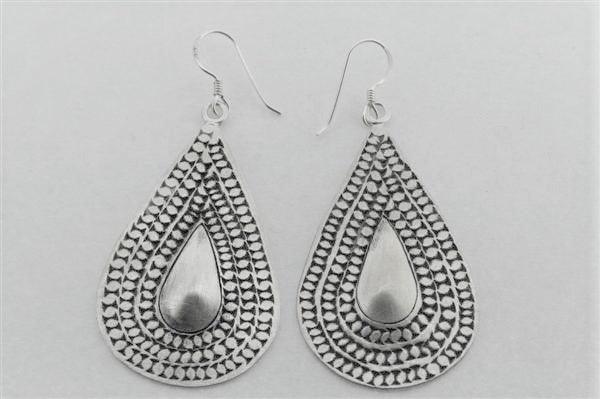 Multi Dot Teardrop Earrings - Pure 925 Sterling Silver Dangle Earrings for Women, Perfect for Parties, Weddings & Everyday Wear
