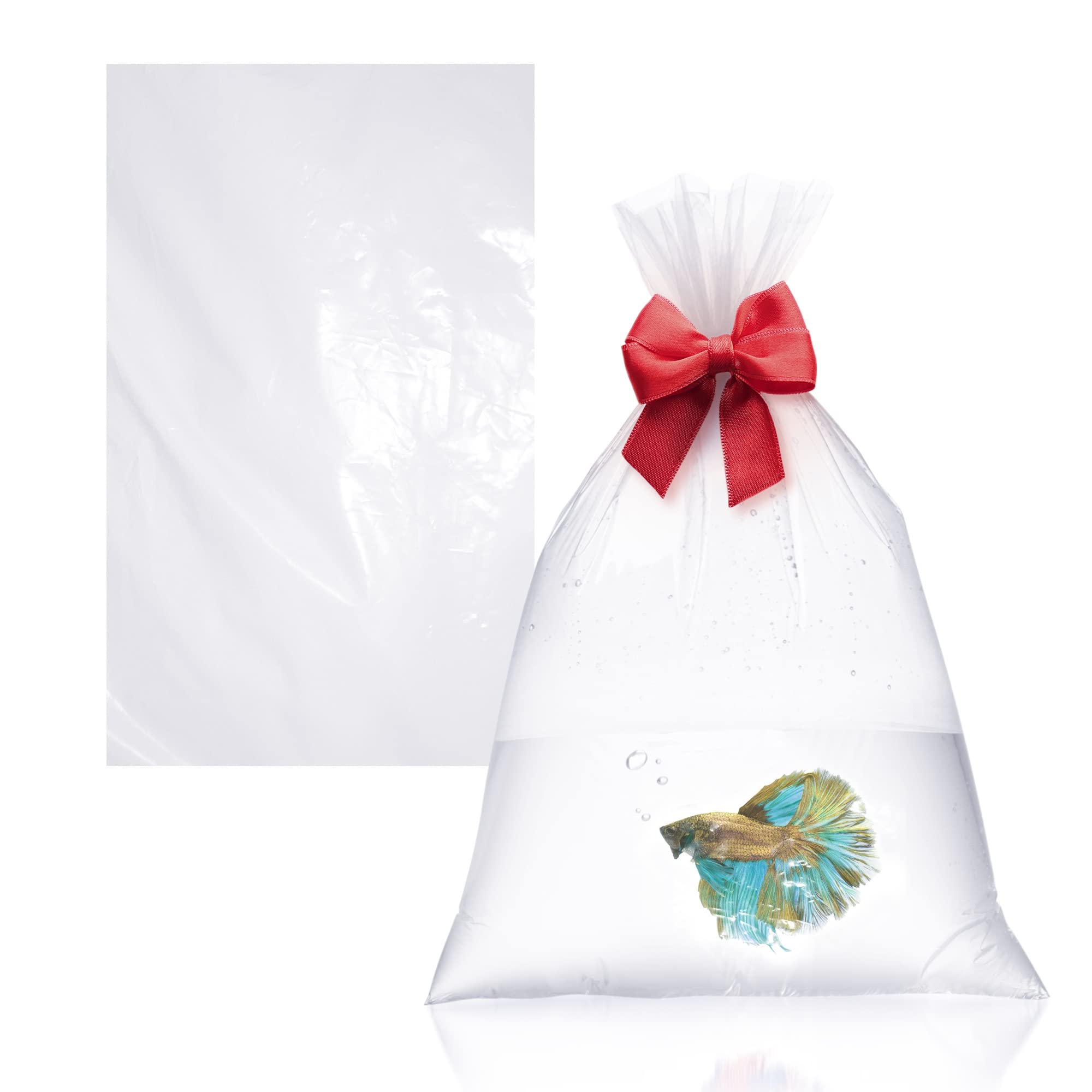 APQ 9x18 Inch Clear Plastic Live Fish Shipping Bags - 1000 Pack of 2 Mil Thick Polyethylene Aquarium Fish Transport Bags | Durable for Safe Fish Transportation, Perfect for Pet Stores, Aquarium Enthusiasts & Fish Breeders