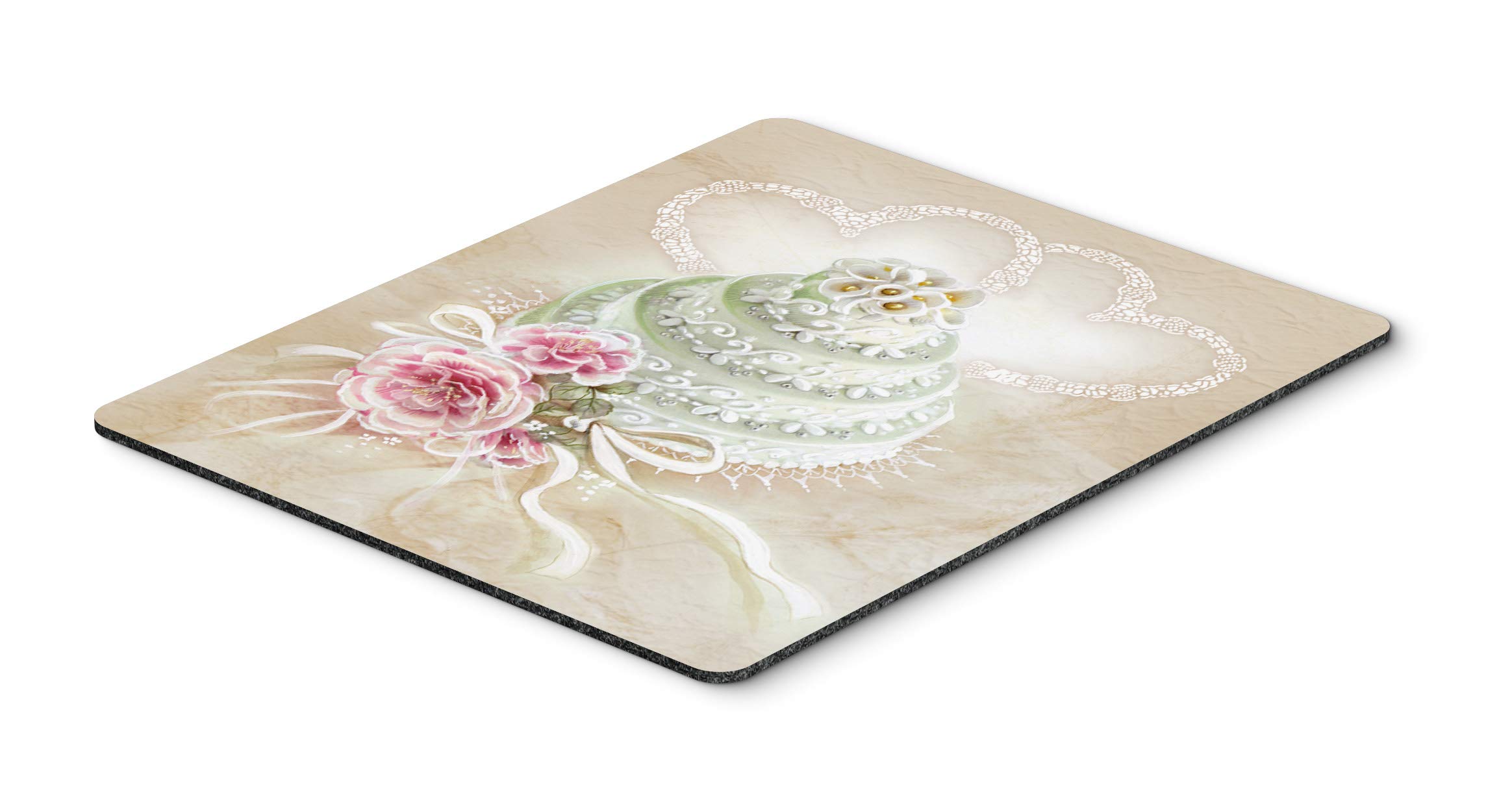 Caroline's Treasures APH3648MP Wedding Cake Mouse Pad - Large Washable Non-Slip Desk Mat for Home Office, Gaming & Computer Work | Perfect as Hot Pad & Trivet for Kitchen Use