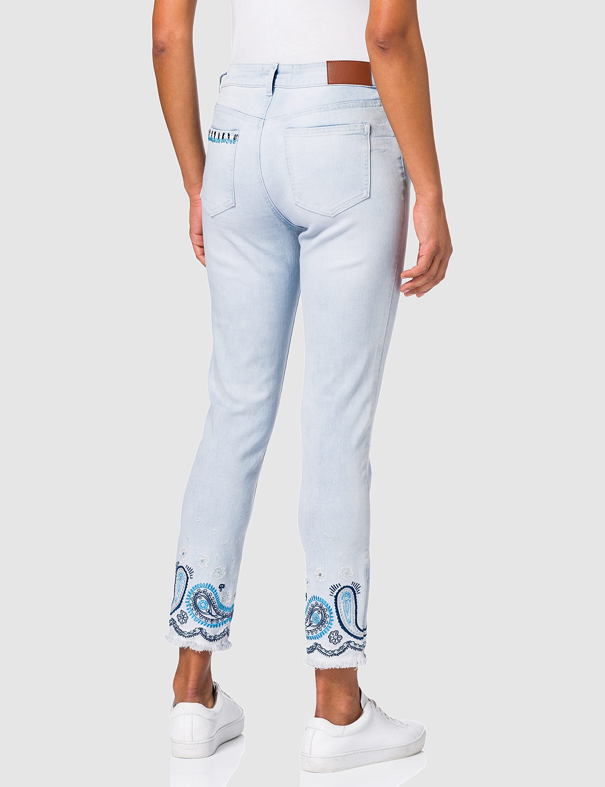 Desigual Women's Blue Denim Ankle Jeans Size 24 - Stylish Casual Pants for Everyday Wear & Weekend Outings