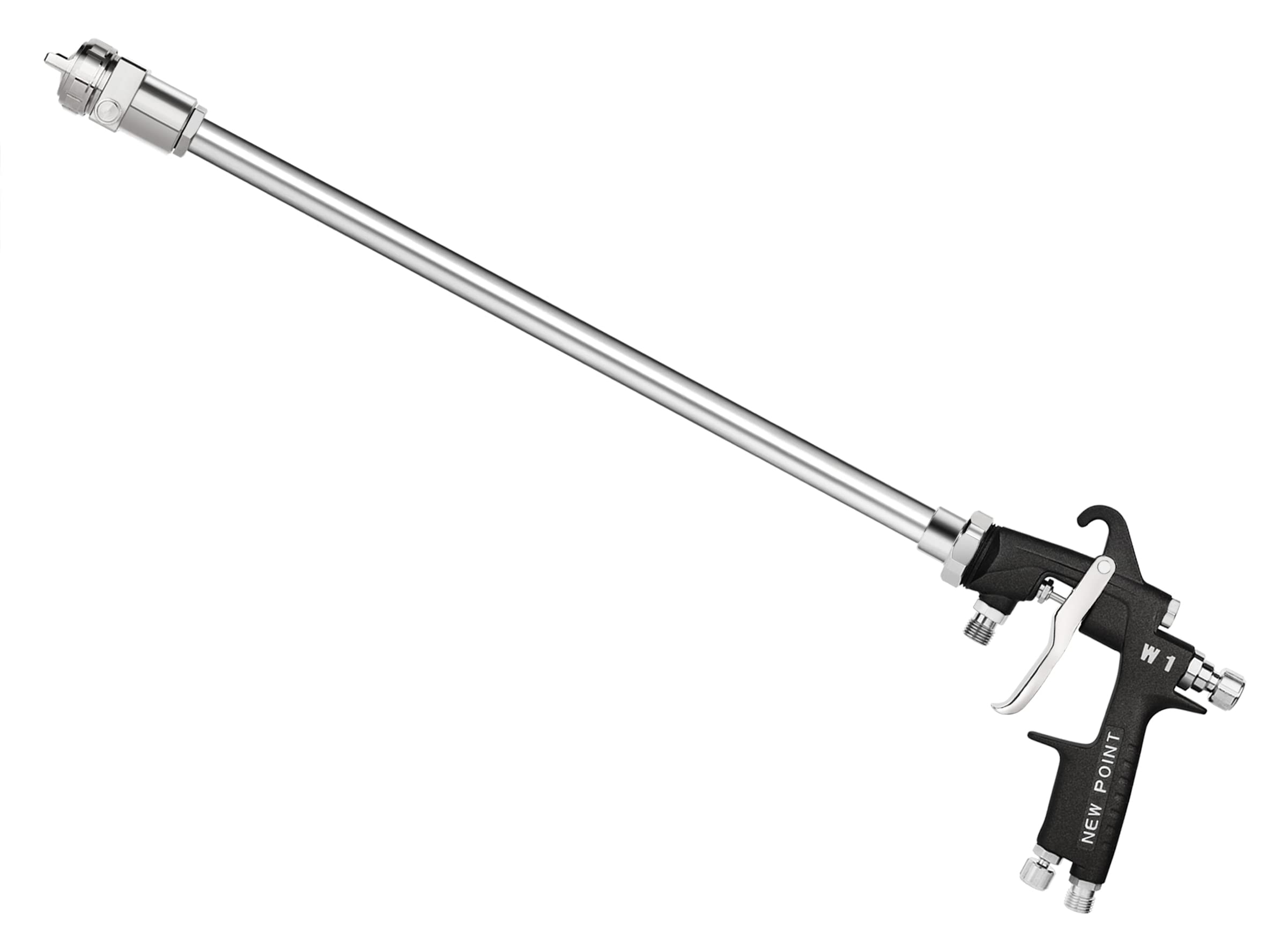 100cm Extension Long Pole Spray Angle Air Spray Gun - High Efficiency Pressure Feed Paint Gun for House & Automotive Painting (0.5mm Nozzle, 0° Spray Angle) | Perfect for Wall Ceiling Painting, Car Bodywork, and Large Surface Coating Projects