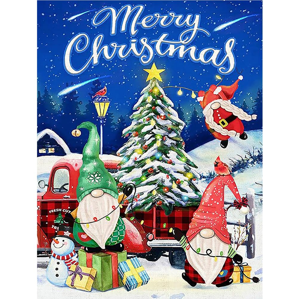 5D Diamond Painting Kits for Adults Beginners - Full Drill DIY Acrylic Gem Art for Home Wall Decor (12x16 Inch, Christmas Goblin Design) - Perfect for Relaxation, Stress Relief & Creative Gift Giving