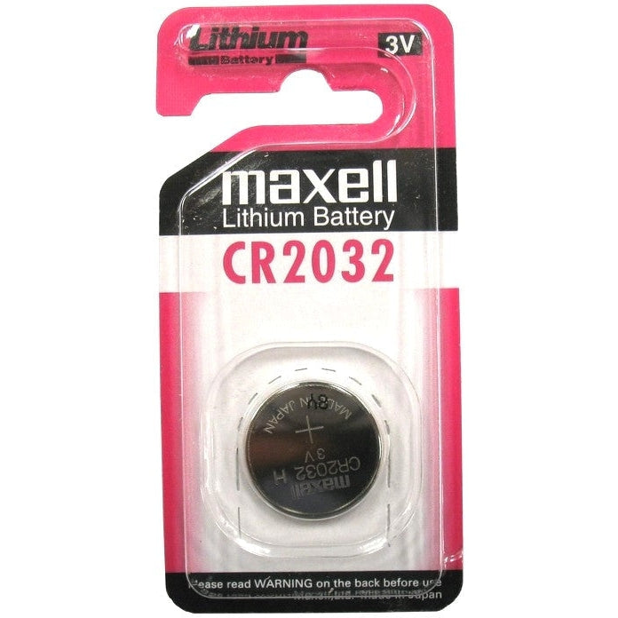 Maxell CR2032H 3V Lithium Coin Battery - 1 Pack (Retail Packaging) - Perfect for Watches, Key Fobs & Medical Devices