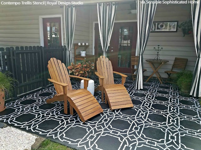 Contempo Trellis Wall Stencil - Reusable DIY Home Decor Painting Template for Walls, Furniture & Crafts | Perfect for Bedroom, Nursery, Living Room & Office Accent Walls