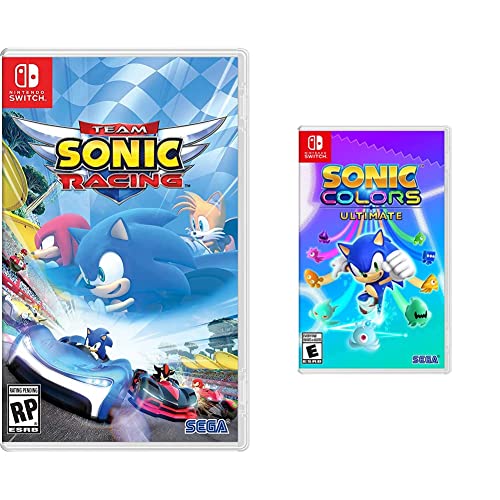 Team Sonic Racing & Sonic Colors Ultimate Bundle - Nintendo Switch Games for Kids & Adults - Perfect for Family Game Nights & Multiplayer Racing Fun