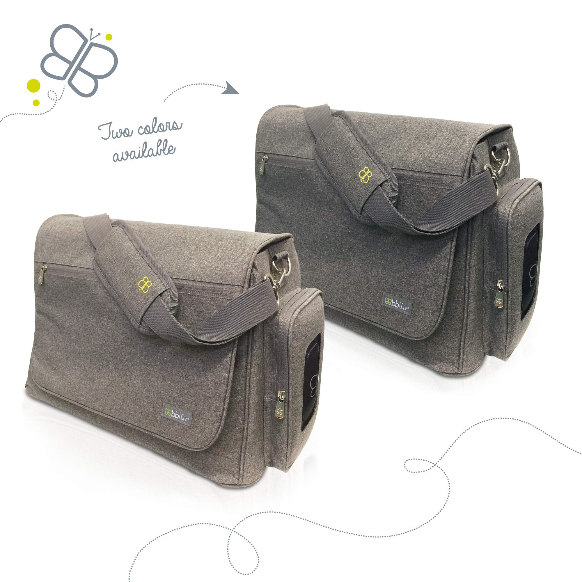 **bblüv Ültra Large Capacity Diaper Bag - Multi-Functional Travel Diaper Backpack for Moms with Changing Pad - Hands-Free Stroller, Tote & Crossbody Carry - Perfect for Baby Outings, Travel & Daily Use**