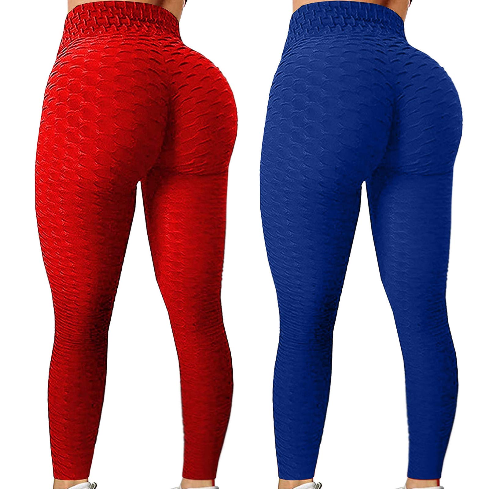 Eoailr 2-Pack High Waist Yoga Pants for Women - Butt Lifting Tummy Control Workout Leggings | Running, Yoga & Gym Stretchable Activewear