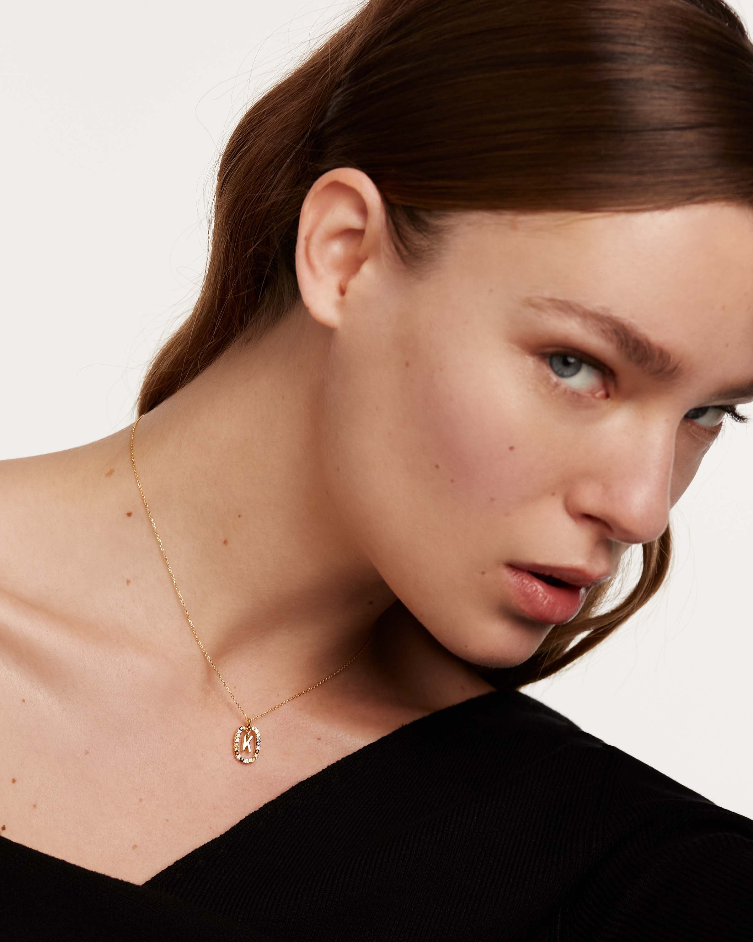 Letter K Necklace - Personalized Initial Necklace for Women, Sterling Silver or Gold Plated, Dainty Alphabet Jewelry Gift for Her | Perfect for Birthdays, Anniversaries & Everyday Wear
