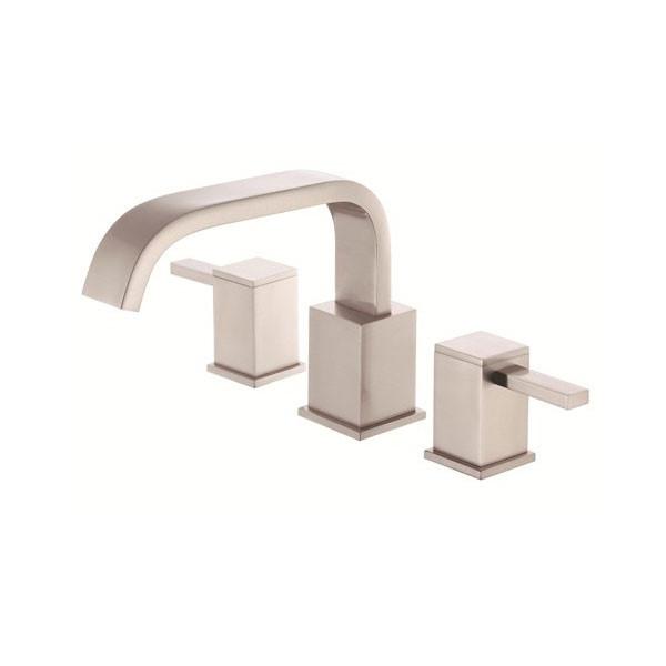 Danze Reef Brushed Nickel 2-Handle Widespread Roman Tub Filler Faucet with Rough-In Valve - Luxury Bathroom Fixture for Freestanding Tubs & Spa Retreats