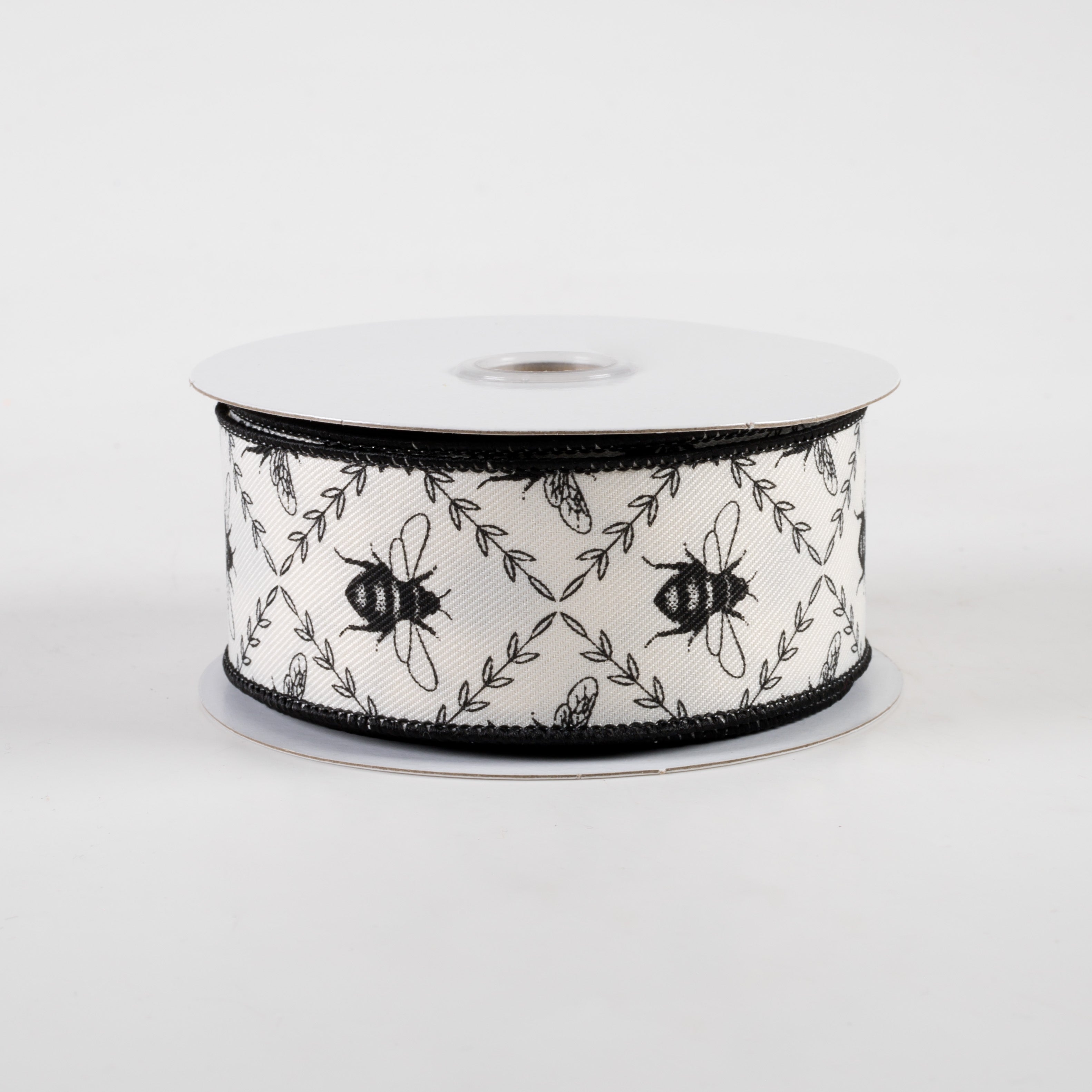 1.5 Inch Honey Bee Trellis Ribbon - Ivory (10 Yards) for DIY Wedding Decor, Gift Wrapping & Craft Projects