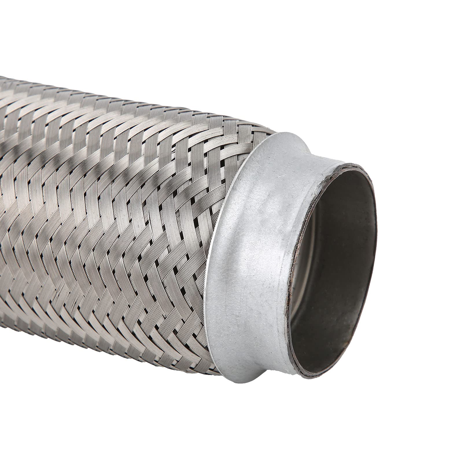 Set of 2 Stainless Steel Flexible Joint Tubes - 2.5x8in Universal Exhaust Pipe for Turbo Wastegate & Drain Pipe | Rust-Proof & Durable | Perfect for Automotive Exhaust Systems & Turbo Upgrades