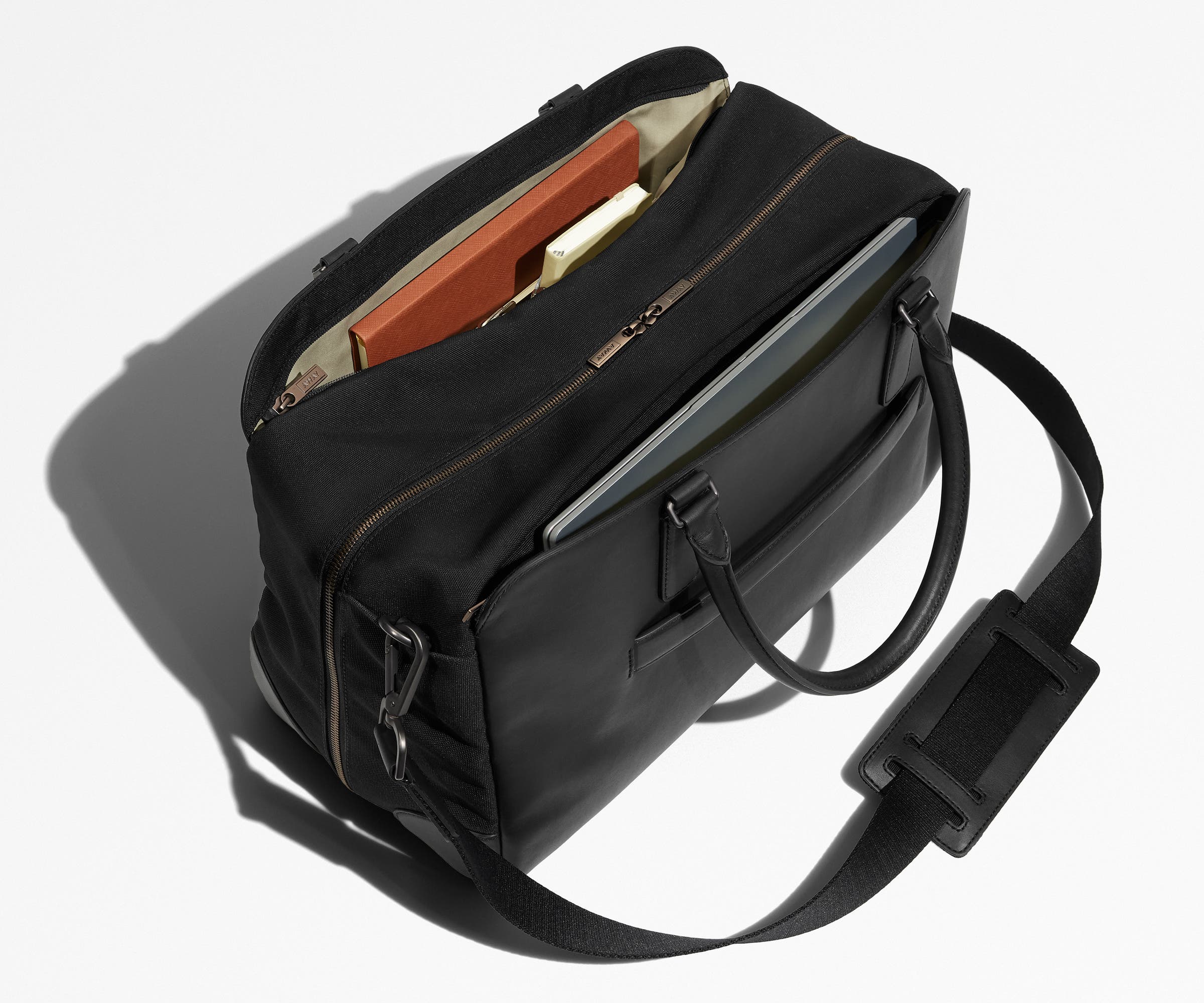 Premium Jet Black Leather Duffle Bag for Men & Women - Waterproof Travel Duffel with Shoulder Strap - Perfect for Gym, Business Trips & Weekend Getaways
