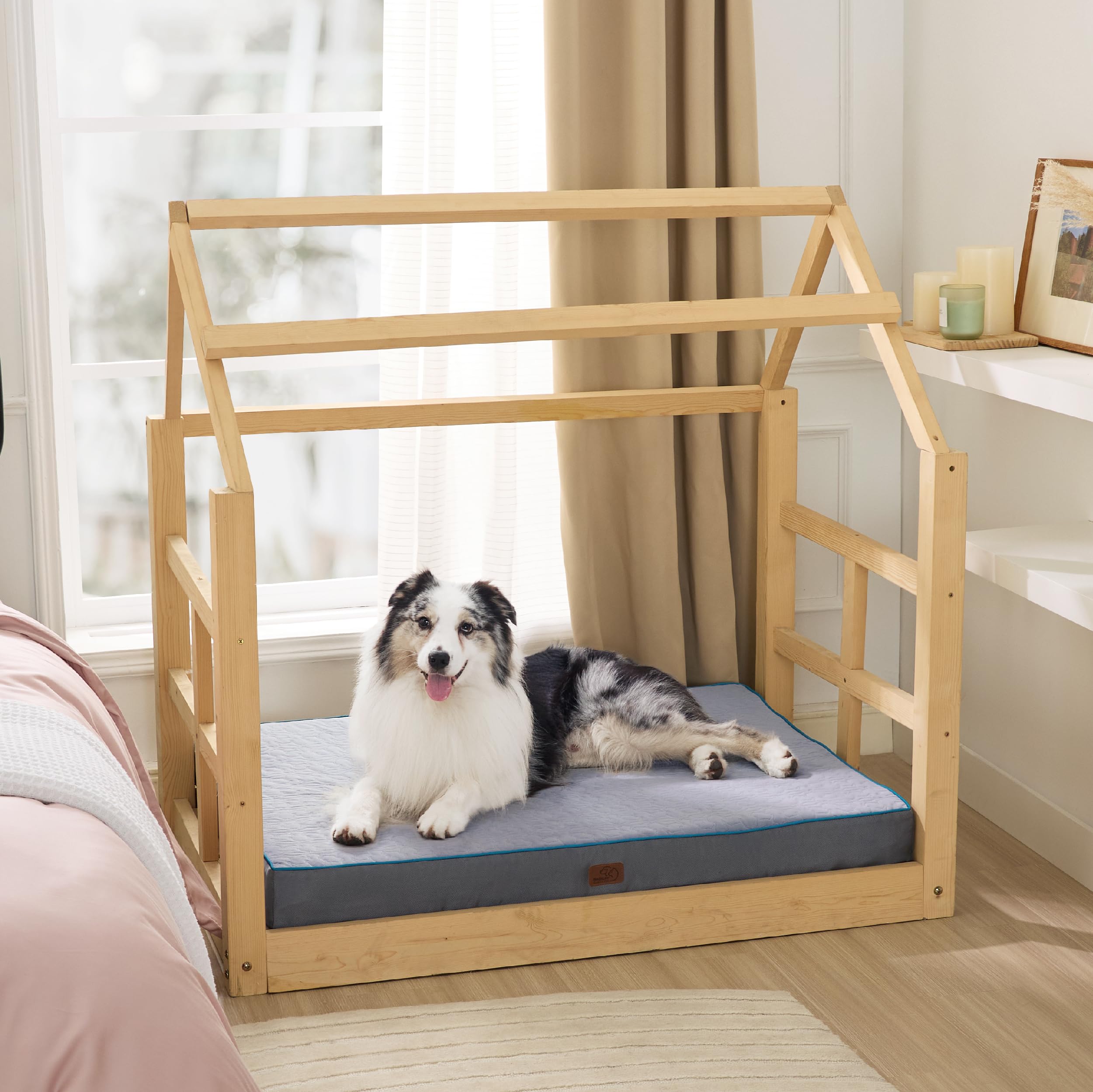 Orthopedic Dog Bed for Large Dogs - Memory Foam Pet Mattress with Washable Cover | Waterproof & Comfortable for Home Use