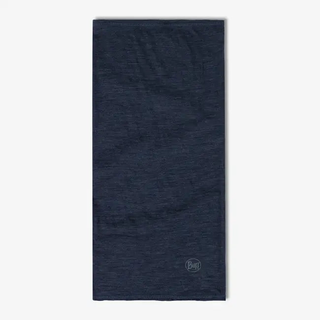 BUFF Merino Wool Lightweight Solid Night Blue Neck Gaiter - Perfect for Hiking, Running, and Outdoor Activities