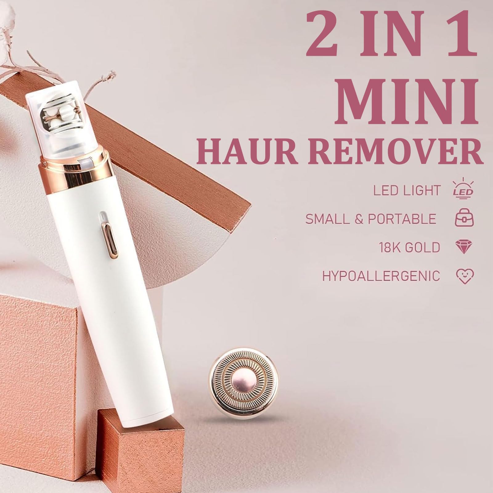 2025 Pluxy 3.0 Women's Facial Epilator - 7-in-1 Painless Hair Removal Device for Face, Body, Legs & Underarms | Smooth Skin at Home, Perfect for Travel & Quick Grooming