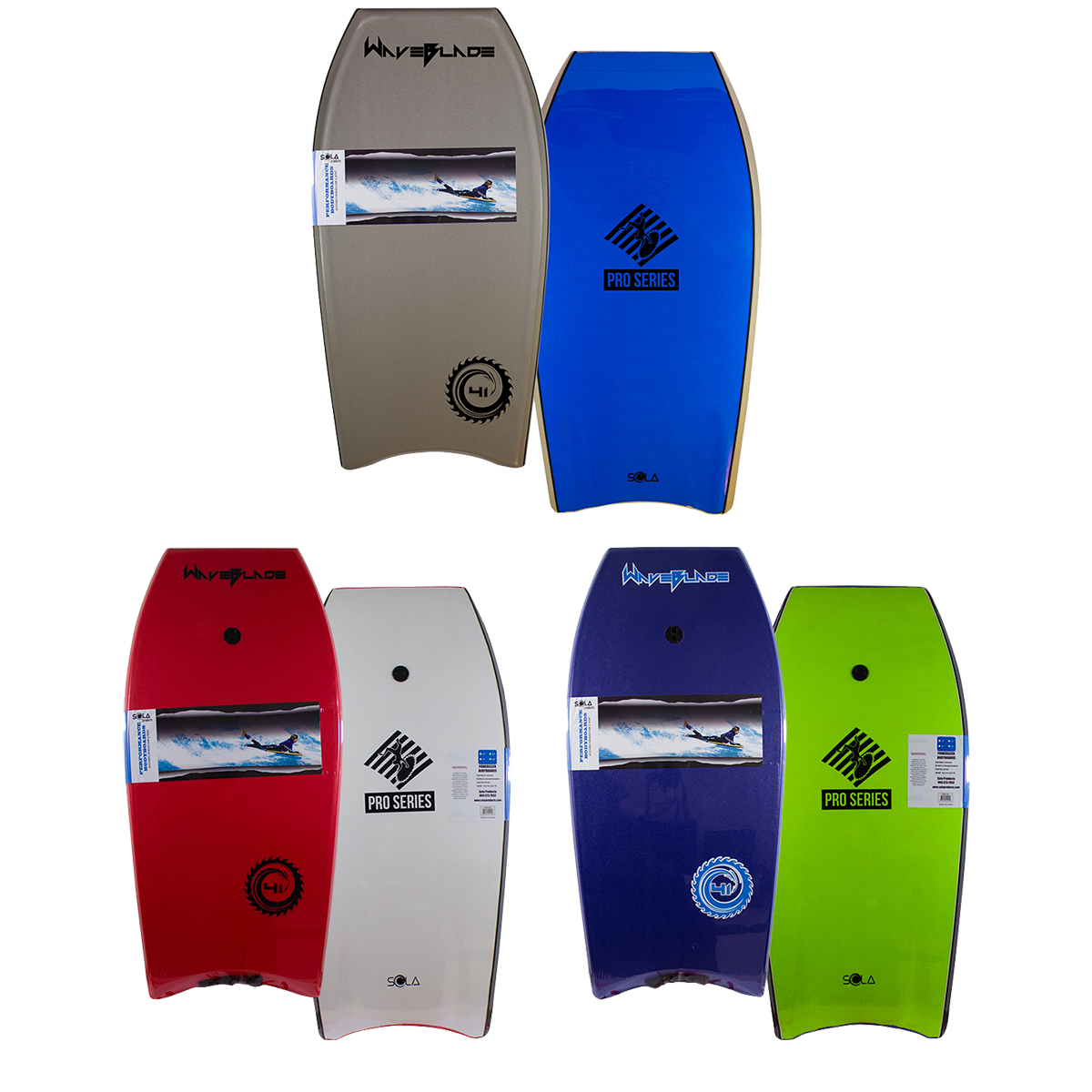 42 Inch WaveBlade Slick Bottom Surfboard with Leash - Perfect for Beginners & Intermediate Surfers in Ocean Waves & Beach Breaks