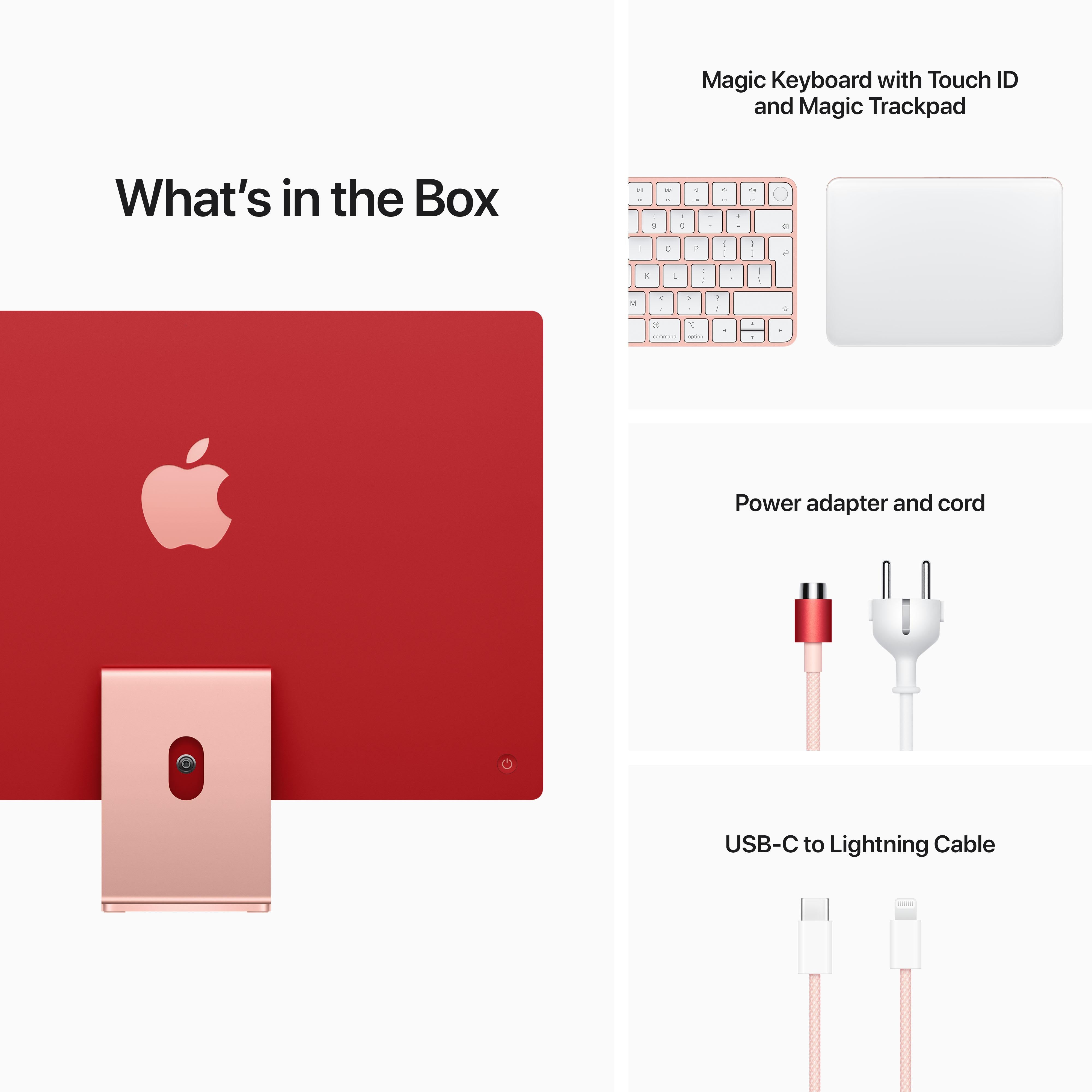 24-inch iMac with 4.5K Retina Display - Apple M1 Chip (8-Core CPU & GPU) 256GB SSD in Pink - Perfect for Home Office, Graphic Design & Creative Work
