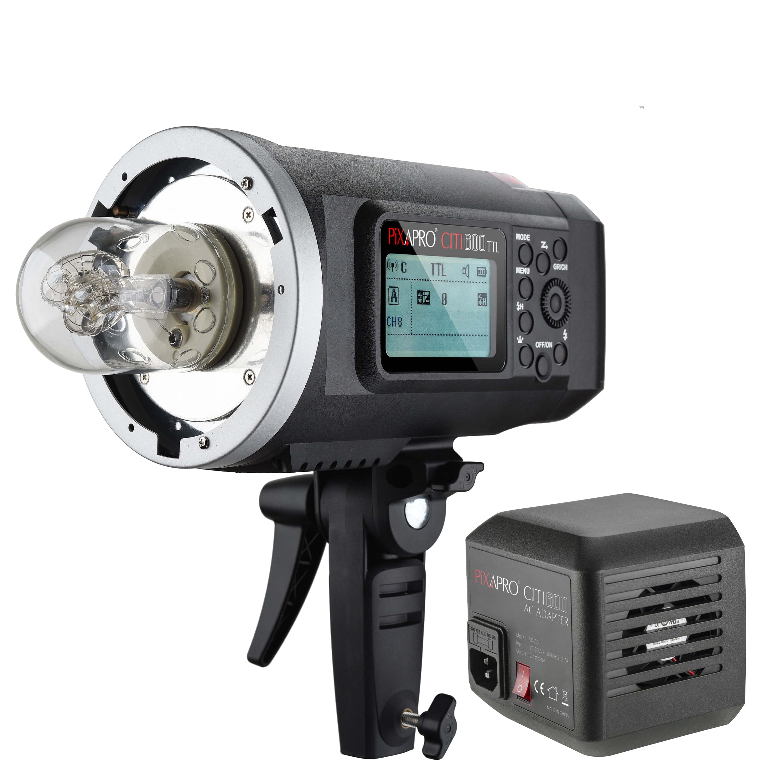 CITI600 TTL Strobe Flash Light with AC Adapter - Professional Photography Lighting for Studio, Events & Portraits | Clearance Sale