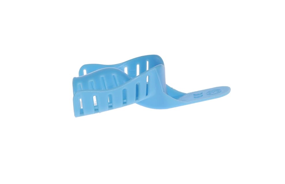 HSB 108106 Perforated Dental Impression Trays - Rigid & Disposable, Easy to Trim, Distortion-Free for Precise Dental Impressions - #3 Medium Upper (12/Pack) - Perfect for Dentists, Orthodontists & Dental Labs