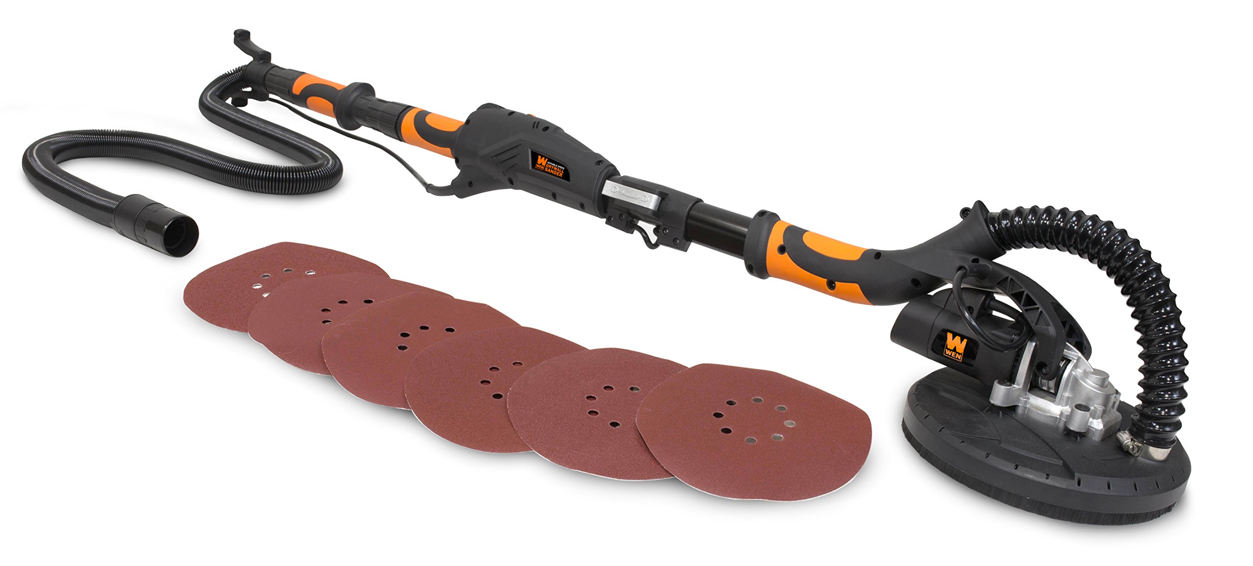 WEN 6369 5 Amp Variable Speed Drywall Sander Kit with 80-Grit Sandpaper - Perfect for Smoothing Walls, Ceilings & DIY Home Renovation Projects