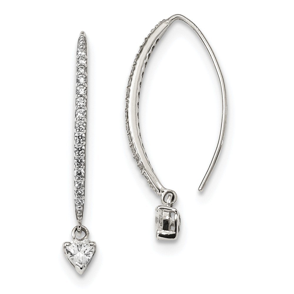 Elegant Sterling Silver CZ Threader Earrings for Women - Hypoallergenic Dangle Ear Jewelry for Parties, Weddings & Everyday Wear