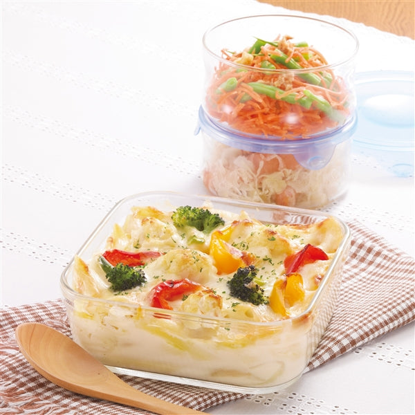 Iwaki Heat-Resistant Glass Food Storage Container with Lid - Round Shape for Microwave, Oven & Freezer - Perfect for Meal Prep, Leftovers & Bento Boxes