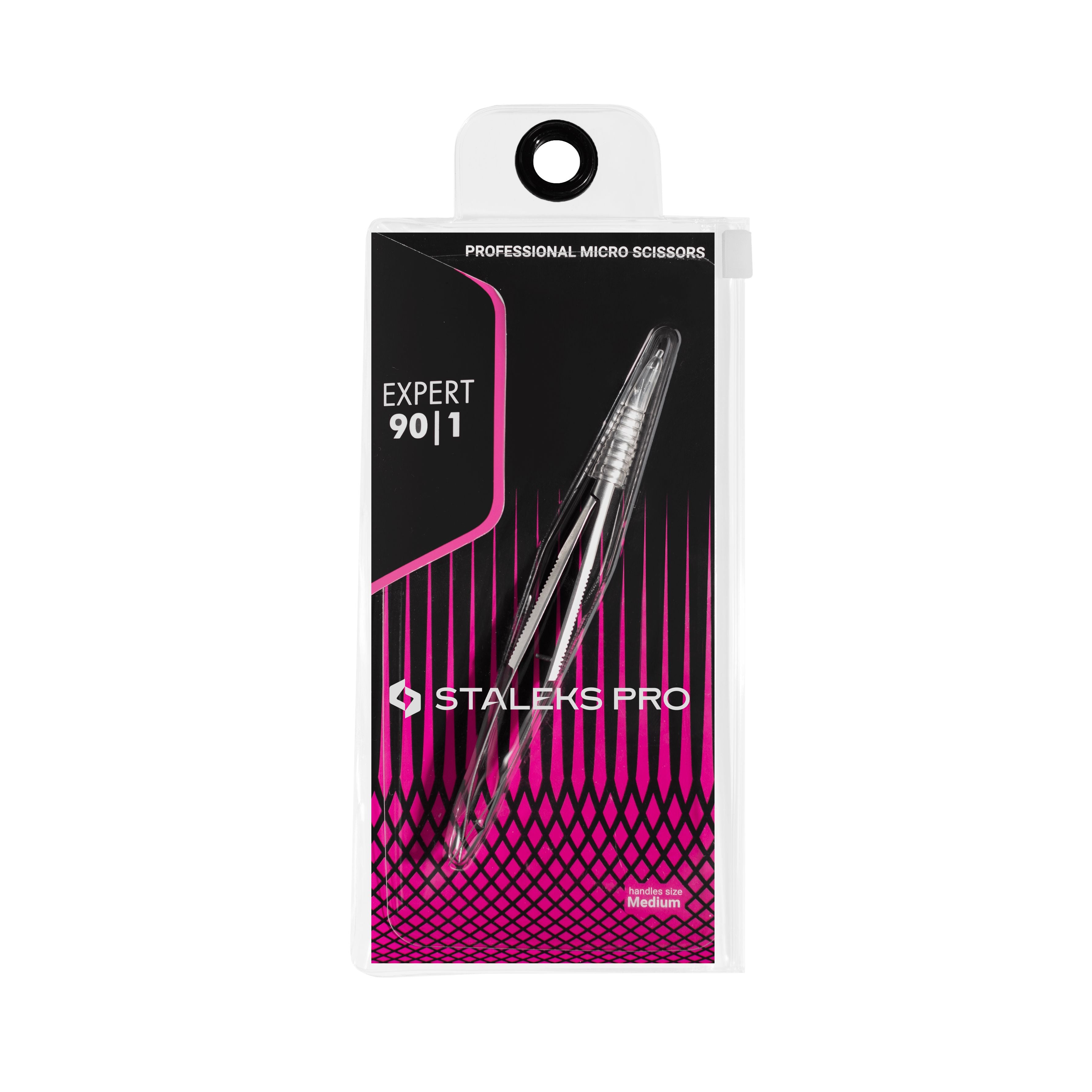 Staleks Professional Micro Scissors EXPERT 90 TYPE 1 - Precision Nail & Cuticle Trimmer for Salon & Home Manicure