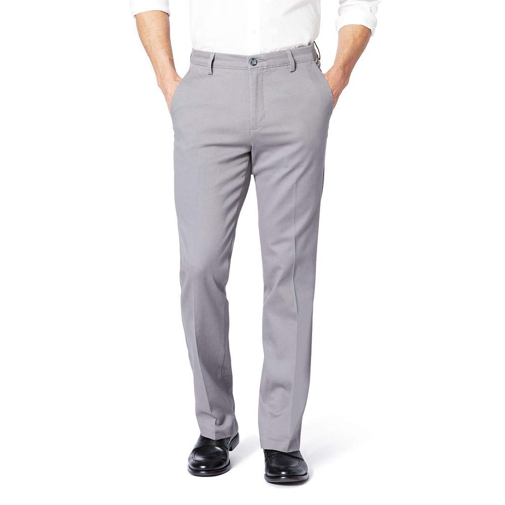 Dockers Men's Slim Fit Khaki Work Pants - 360 Flex Comfort Technology for Office & Business Casual Wear | Professional Stretch Dress Pants for Work, Travel & Everyday Comfort