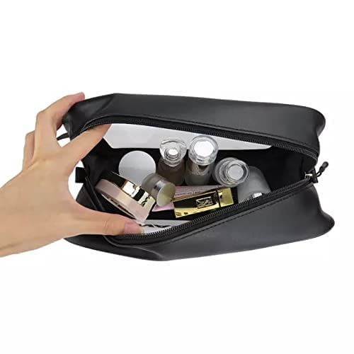 MWSLY Clear Waterproof Travel Toiletry Bag - Large PU Zippered Cosmetic Organizer for Women & Kids - Perfect for Airplane Carry-On, Gym, Beach & Vacation (Multi Color, Small)