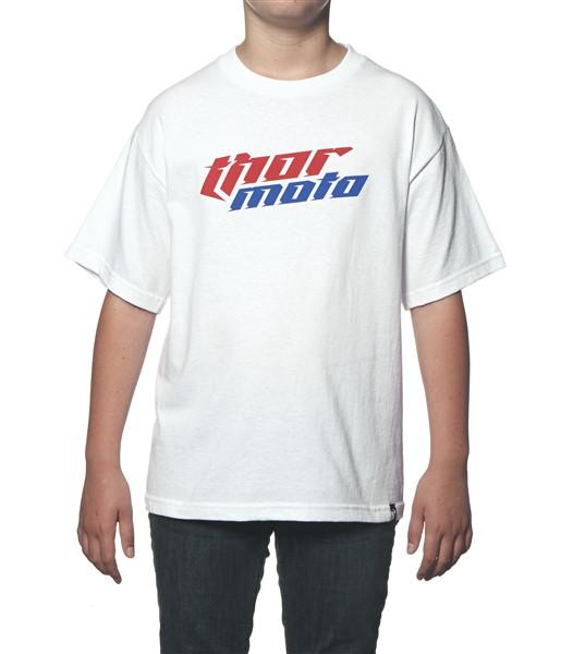 TEE THOR TOTAL MOTO White T-Shirt for Men - XS Size | Motorcycle Riding & Casual Streetwear | Comfortable Cotton Tee for Bikers & Urban Fashion
