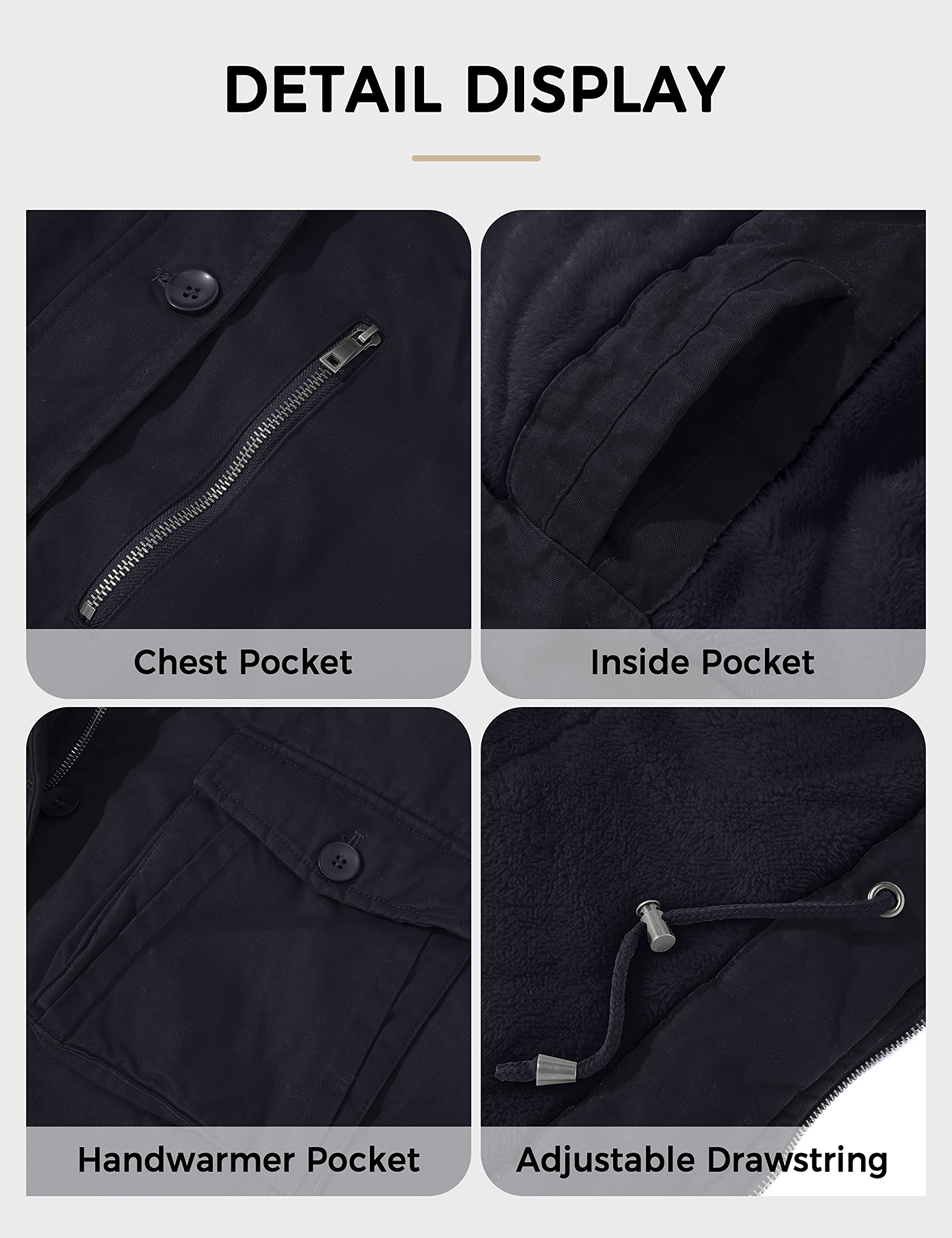 Soularge Women's Winter Plus Size Thickened Cotton Coat with Detachable Hood - Warm & Stylish Outerwear for Cold Weather, Snow Days & Outdoor Activities