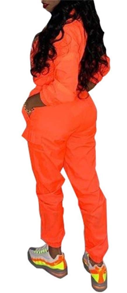 EOSIEDUR Women's 2-Piece Tracksuit Set - Lightweight Windbreaker Pullover Jacket & Crop Top with Pants | Casual Workout Outfit for Gym, Running & Streetwear Fashion