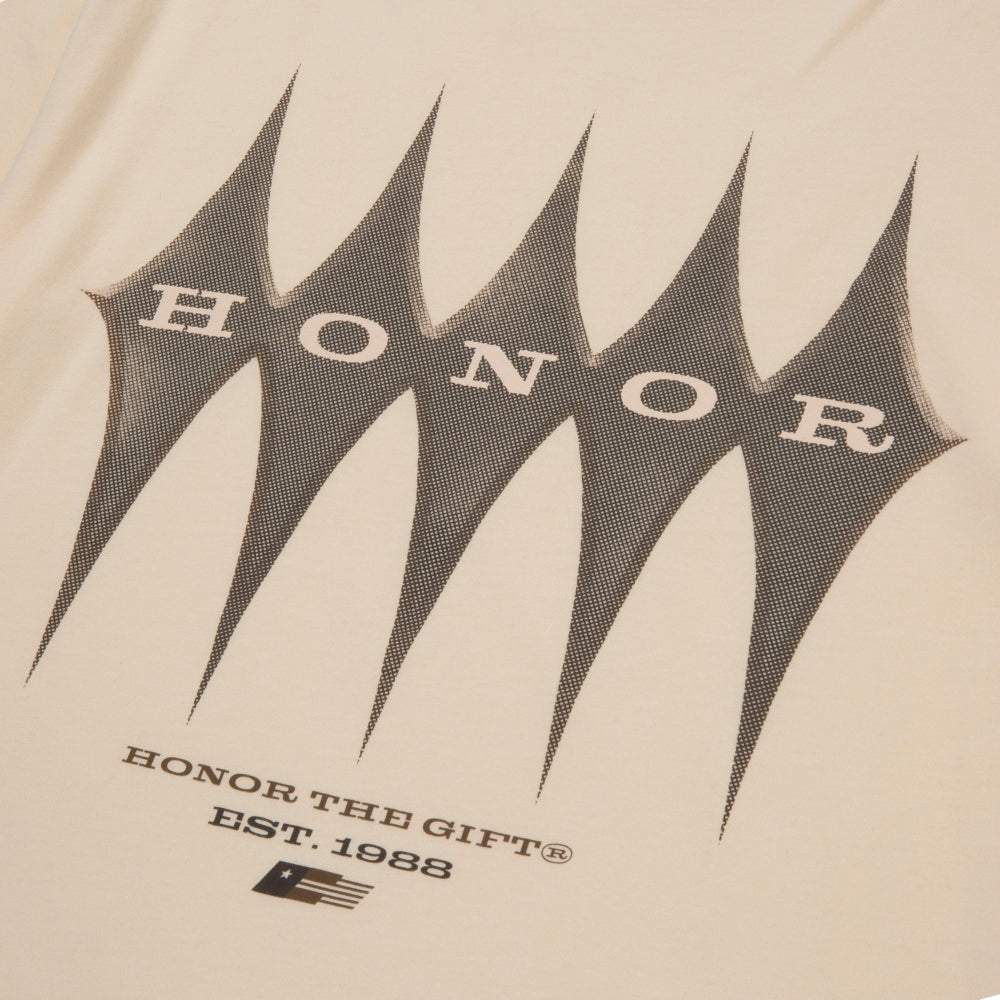 HONOR THE GIFT Premium Diamond SS Tee in Bone White - Stylish Casual T-Shirt for Men & Women - Perfect for Everyday Wear, Gifting & Street Fashion