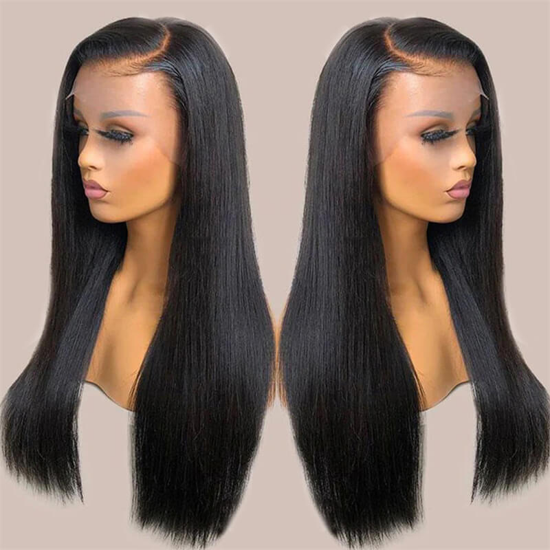 12A Super Grade Eullair Double Drawn Human Hair Wigs - Bone Straight HD Lace Frontal Wig for Women | Natural Look for Daily Wear, Parties & Special Occasions
