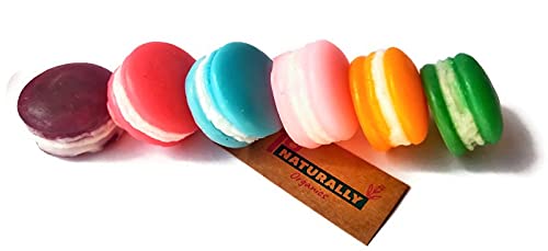 Macaron Soap Gift Set - 6 Assorted Flavor Goat Milk Soaps in Decorative Box | French-Inspired Bath & Body Care, Perfect for Gifts, Spa Days & Luxury Home Decor