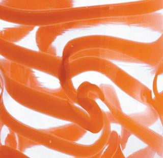 Aria Glasses - Orange Swirl Set of 6 | Elegant Drinking Glasses for Cocktails, Juice & Iced Tea | Perfect for Parties, Weddings & Home Entertaining