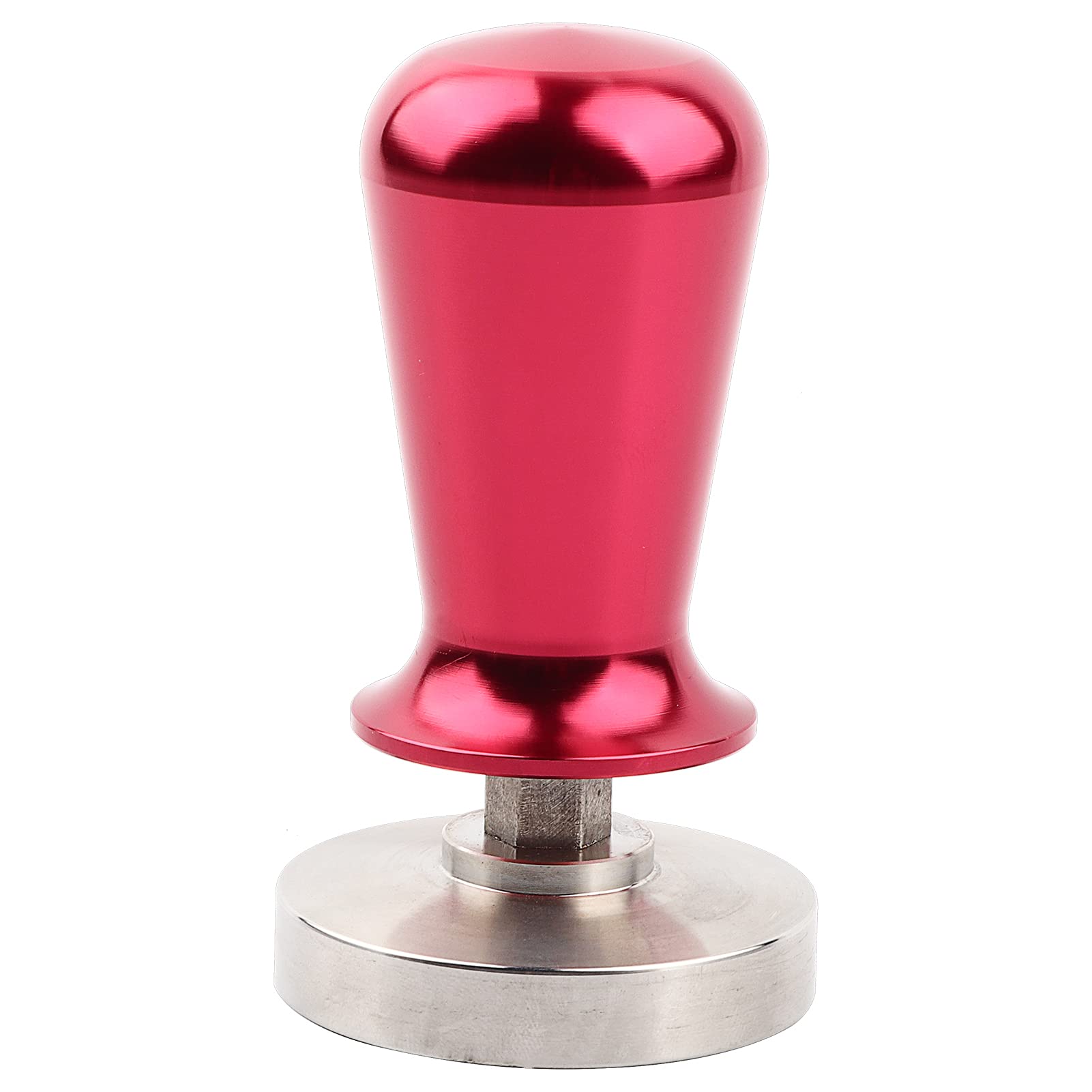Premium 57.5mm Stainless Steel Coffee Tamper - Professional Espresso Powder Compactor for Home, Cafe & Office Use (Red) | Perfect for Baristas & Coffee Enthusiasts
